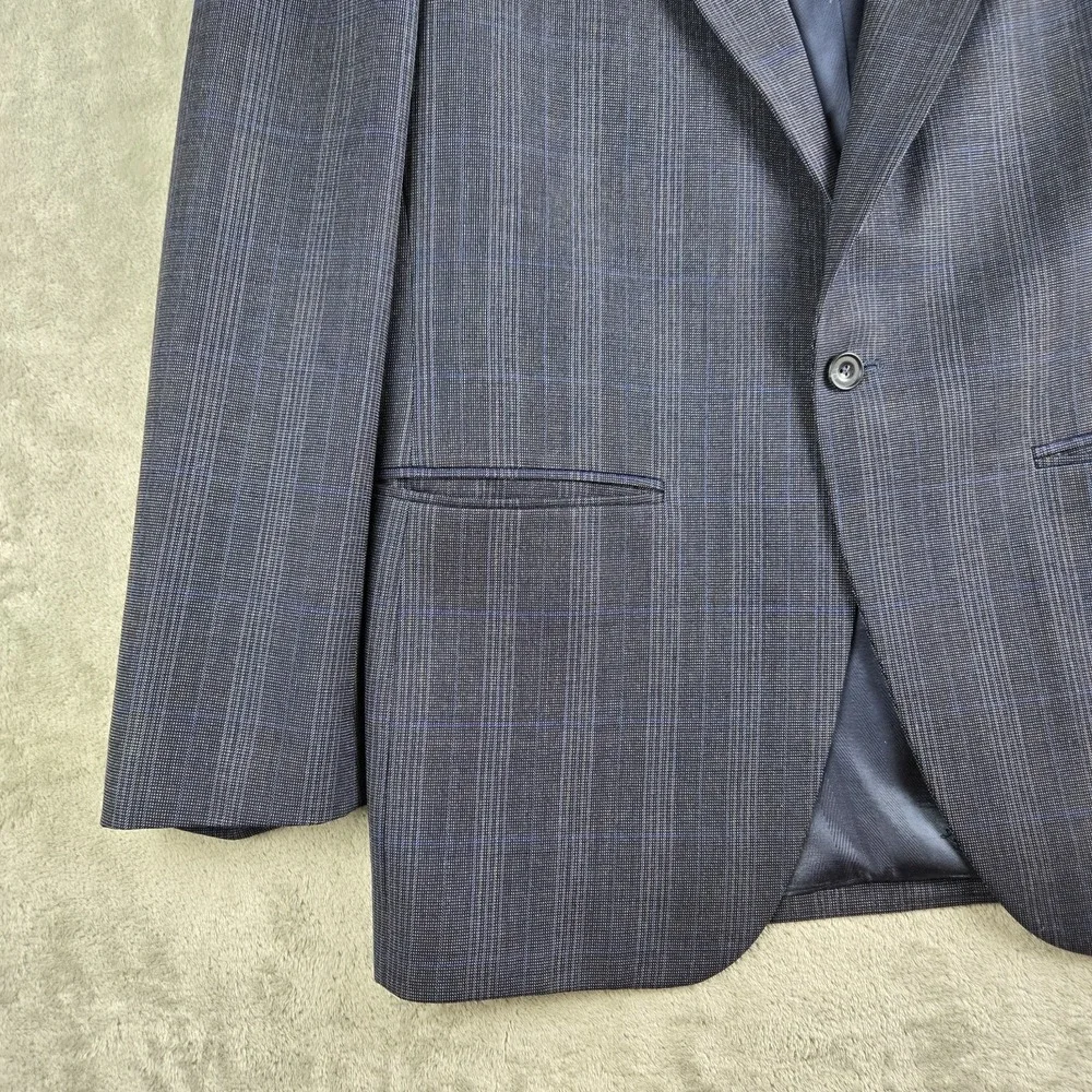 Vintage Louis Roth Blazer Jacket Mens 42R Gray USA Tailored Classic Business
